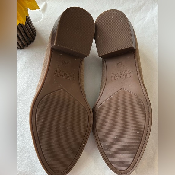 Crown vintage Leather Upper Shoe Camel Color Size 8.5 - Picture 3 of 5